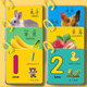 
RICH YOUR HOME Animal Card Early Education Enlightenment Book Cognition Infant and Toddler Children Reading Pictures and Learning Toys 3 Boxes: Animal World + Fruits and Vegetables + Baby Recognition Number