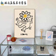 
Keith Harlem Pop style abstract graffiti decorative painting niche trendy bedroom bedside hanging painting restaurant art mural JD15868 35*50cm