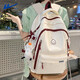 Huali junior high school students' schoolbags large capacity backpacks for grades 7-9 female high school students with good looks, simple and versatile backpacks