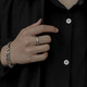 Shenglan retro ring men's trendy single ring niche design men's open adjustable ring cold wind tail ring endless ring open adjustable