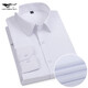 Sieben Wölfe mittlere und junge neue Herren-Baumwollhemd 2024 Four Seasons Universal Atmungsfreie Respel Business Pocket Multi-Color Working Long Sleeve 6636 38