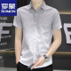 ROMON ice silk free short-sleeved shirt for men 2025 summer style middle-aged and young casual business half-sleeved cool shirt 844 khaki 4XL