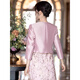 Rich collar's National Day daughter's wedding, mother's wear high-end dress, autumn noble wedding banquet, short sleeve embroidered dress XL