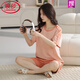 Лангша (Лангша) Pure Cotton Summer Pajamas Women Pulover Pajamas Летние шорты с коротким рукавом Удобные и повседневную домашнюю одежду Z9859 L [Предлагаемое 100-120 JIN [JIN равняется 0,5 кг] Wear]