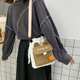 Cute small bag new Korean ins Japanese Harajuku canvas crossbody bag women's shoulder bucket bag mommy bag canvas crossbody bag - yellow - no pendant - 1 piece