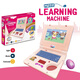 Jiashi 25 simulated computer early education English notebook learning machine retractable mouse sound and light children's gift English version - pink (mouse retractable)