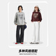 热风外套女2025年秋季新款女士复古图案休闲百搭美式复古卫衣 09灰色 XL