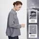 Navigare Italian small sailing women's long-sleeved shirt 2025 autumn and winter new brushed warm shirt simple top for women space gray M