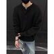 Gray American Henry collar sweater for men in early spring, high-end, lazy style bottoming sweater, cleanfit inner layer, light gray M