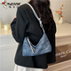 Woodpecker's popular bag for women this year 2025 super hot new fashion denim shoulder bag casual versatile dumpling crossbody bag black