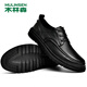 MULINSEN Men's Business Casual Shoes Soft Sole Work Formal Shoes Men's Shoes Size 42 Black 99136