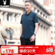 Playboy Dad Summer Ice Silk Set Short Sleeve T-Shirt 2025 New Middle-aged and Elderly Father's Day Summer Casual Sportswear Men JM-753 Sea Blue [Two-Piece Set] 4XL [Suggested 180-200Jin [Jin equals 0.5 kg]]