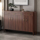 Yi [Marke] Neues chinesisches Holzschuhschrank mit großer Kapazität gleicher Art Partitionspeicherschrank Wohnzimmerschrank Schwarz Länge 1050 Breite 340 Höhe 1010 Granular Board Gummi Holz Selbstinstallation