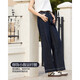 IEF/Aiyifu jeans for women small 2025 autumn new Hong Kong style retro style casual commuting wide leg pants