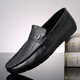 Septwolves Lederschuhe Herren Beanie Schuhe Echtes Leder Sommer atmungsaktives weicher Leder Softer Kick mittleren Alters Gelegenheitsschuhe 2629_black 39