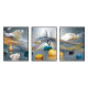 PUPAN Modern Simple Sofá Fondo de pared Pinturas colgantes Restaurante triplete Mural dormitorio pared pared sala de estar decoración de la sala de estar de decoración u1049 35*50cm1.5 metros de pared con triplete de 9 mm delgada
