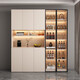 Quanpinwu 2025 Último gabinete lateral de comedor High Gabinete High Wall Simple Comining Almacenamiento Gabinete Sala de estar Gabinete de vinos Gabinete de entrada 12240*40*220 Tablero ecológico