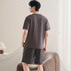 Pajamas para hombres Los pantalones cortos delgados de verano de manga corta modales de verano para hombres jóvenes y los estudiantes pueden usar afuera en casa ysx9717 4xl