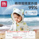 AIBEDIRA Ropa de protección solar para niños para el verano Nuevo estilo para niños y niñas chales de seda de hielo para bebés para ropa de protección solar para bebés de la edad pequeña capa