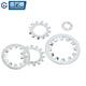 Guwanji Carbon Steel Galvanized Internal Teeth Lock Washer GB861.1 Galvanized Internal and External Serrated Anti-Loose Metal Backstop Washer External Teeth M4 (1000 pieces)