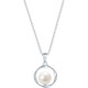 Saturday Fortune S925 Silver Freshwater Pearl Necklace Pendant Birthday Gift X0612435 40+5cm