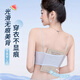莫代尔细肩带内衣女夏季薄款凉感冰丝小胸聚拢软支撑一片式无钢圈文胸罩 晴空蓝【0.8cm薄杯】 L 【推荐105-120斤】36/80ABC