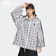 阿迪达斯 （adidas）女子立领户外运动休闲满印印花梭织夹克外套JI9766官方旗舰正品 JI9766 XS (155/80A)