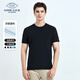 Desha summer round neck base shirt for men young men fashionable simple and versatile solid color men's short-sleeved T-shirt LY13533 ink black XL single size