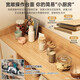 
Living room cabinet floor-standing storage cabinet simple tea cabinet household cabinet side cabinet dining cabinet wall integrated storage cabinet [three doors and one grid] 90CM pastoral oak color