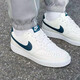 Nike (Nike) Offizielle Webbrettschuhe Herrenschuhe Herbst Einfache Version Air Force One Court Vision Sneakers Weizenfarbe Casual Schuhe HQ4867-101 Segel Weiß/Ortel Deep Sea Blue 40