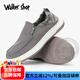 Walker Shop Shop Shoes para hombres 2025 Summer Nuevo SOFT SOLO SOLO UNA PISO ZAPATOS HOMBRES PLATIVOS ALAVENTA DE PATOR DE SELLA DE INA DEL ALGO DEL INA CALIENTE PARA MEN NEGRO 43 [Tamaño del zapato de cuero]