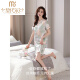 Camislo modal para mujeres Summer Seda de seda de altura corta Pajama largo 2025 NUEVA emulación de verano Silk Embegad Mother Vestido 9923 M