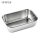 Qinkai 316 stainless steel commercial stall crisper box picnic box refrigerator multi-purpose storage box rectangular thickened and taller 650ML 1 box + 0 lid stainless steel efficient
