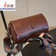 Kangourou (Kangourou) Marque Généreuse en cuir 2024 Chinois Valentin de la Saint-Valentin Chinois Spring et été polyvalent rétro Broadband à large bande Sac à bandoulière populaire Sac à bandoulière pour femmes marron (collection et attention + sangle d'épaule en cuir mince)