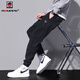 Aemape Spring Jeans Men's Men's Foot Trendy Brand Working Pants 2025 Весна и осенью нового стиля повседневные хрустящие брюки Мужская одежда Регулярная DW_9859 Black XL