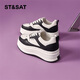 Samstagsbrettschuhe für Frauen dicker Sohle 2025 Sommer Neue Festfarbhöhe-verstärkt kleine Schuhe für Schuhe für vielseitige Freizeitschuhe Trendy Black 37 (235 mm) Standardcode