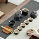 Zhai Leisure Tea Set Home Office Tea Tray Living Room Tea Table Kung Fu Ceramic Teacup Teapot Tea Rhyme 12 Heads
