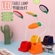 USB plug-in table lamp LED cartoon desktop ornament children's gift night light cute little desk lamp kindergarten gift colorful fruit + pen holder function + plug-in style random color
