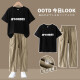 
Cool Chapter (KUZHANG) Boys Cool Summer Suit Set 2025 Children's Handsome Fashionable Short Sleeve Trousers Big Children's Summer Internet Celebrity Street Trendy Clothing 9767 Black 100 Cotton Short Sleeve Top 120 CM