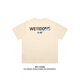 
WE11DONE niche trendy brand summer wave 1506 letter print men and women couple loose short-sleeved T-shirt white M
