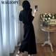 MAGIOPY INTERNATIONAL LUXE LUXE BRANGE HONG KONG KONG SPORTS CASSORATIQUE SETS FEMMES 2025 Veste noire haut de gamme Black Top Black S (100jin [Jin est égal à 0,5 kg]))