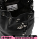 Vivienne Westwood (Vivienne Westwood) Queen Mother Fashionable Logo Pull Bucket Bag Shoulder Bag Women's Black Fashionable Versatile Classic Trend Basic Pack (Bake + Dust Bag)