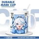 Hanoufei 2d Ceramic Mug Funing Faning Fan Prink Cup Cup Cup Home Cup Milk Tea Cup с крышкой [белый]-My1391 изысканная кружка [стиль одно чашки]