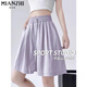 Cotton Summer Ice Seide Yamamoto-Shorts für Frauen 2025 Neue kleine hohe Taille dünne losen Sport 5-Crop-Hosen 1486 hellpurpur [hohe Qualität 14,5] L 110-120jin [Jin entspricht 0,5 kg]