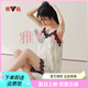 Yalu couple pajamas summer pure cotton short-sleeved sexy suspender pajamas for women thin men's home clothing set QH9902 M women + men L