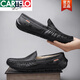 Cartelo Crocodile Chaussures pour hommes 2025 Nouveau automne et hiver plus chaussures pour hommes Velvet Mensine Cuir Business Chaussures en cuir chaud des hommes à la mode 9901 marron respirant 38