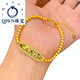 QIWN2025 New Chinese Style Phoenix Laiyi Hand Brand Bracelet Women's Sand Gold Bracelet Heritage Versatile Simple Gold Beads National Trend Jewelry