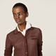 MIU MIU [Gift] Miao Miao Women's Cotton Cardigan Knitted Sweater Cocoa Brown 36