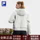 Fila Damens gewebte Jacke 2025 Frühling neuer Outdoor-Sport einfacher lose Kapuze mit Kapuze-Dunkel-Black-Bk M 165/84a