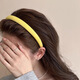 BARY REEF Elegant Goose Yellow Korean Fabric Hair Hoop Women's 2025 New High-Skull Pressure Hair Headband High-Quality External Hair Accessory Yellow Hair Hoop
